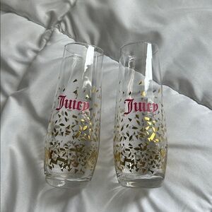 Juicy Couture Pink and Gold Confetti Glasses